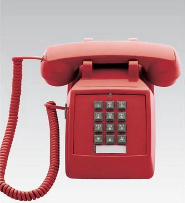 Alt view image 4 of 6 - Scitec  Inc. Corded Telephone SCI-25003 Scitec 2510E Red