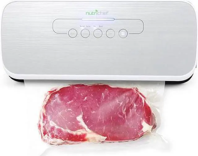 Alt view image 6 of 6 - NUTRICHEF PKVS18SL Nutrichef Automatic Food Vacuum Sealer - Electric Air Sealing Preserver System (Silver)
