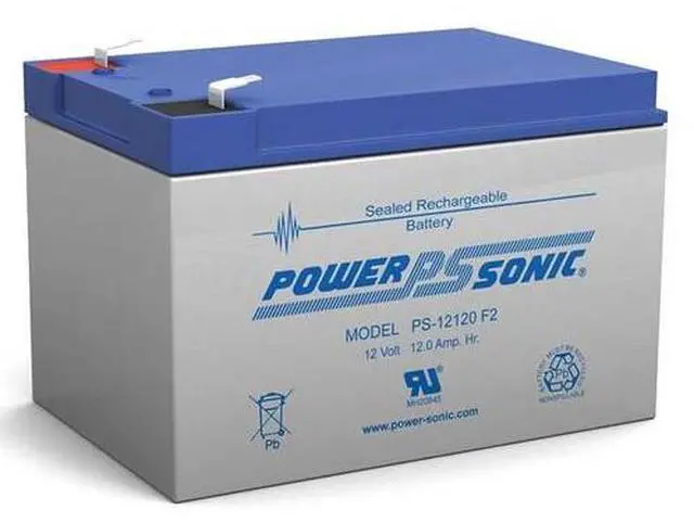 Alt view image 4 of 6 - Powersonic 12 Volt/12 Amp Hour Sealed Lead Acid Battery with F2 Terminals