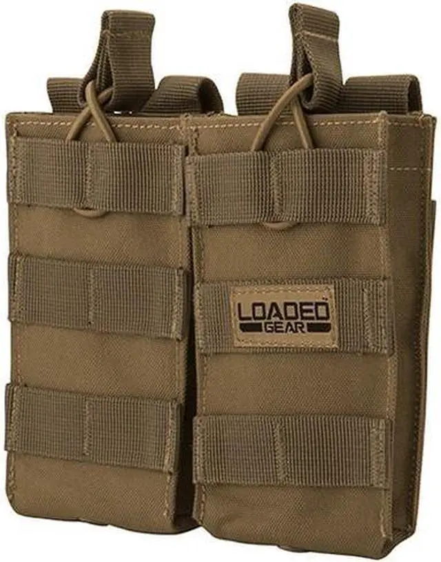 Alt view image 2 of 2 - BARSKA OPTICS BI13002 BARSKA OPTICS BI13002 CX-850 Dble Section Mag Pouch,Dark Earth