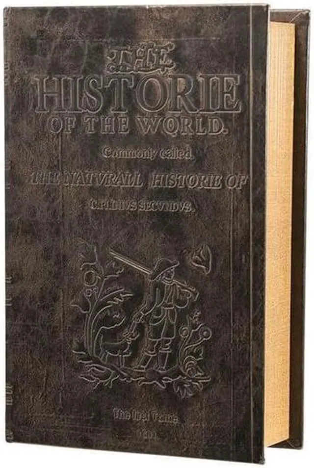 Alt view image 5 of 14 - Barska Antique Book Lock Box with Key Lock Antique Book Lock Box with Key Lock