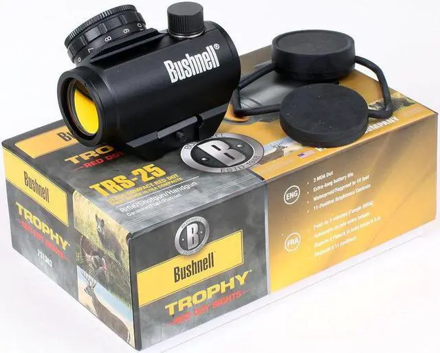 Alt view image 13 of 19 - BushNell Trophy 1x25 TRS-25 3 MOA Red Dot Riflescope