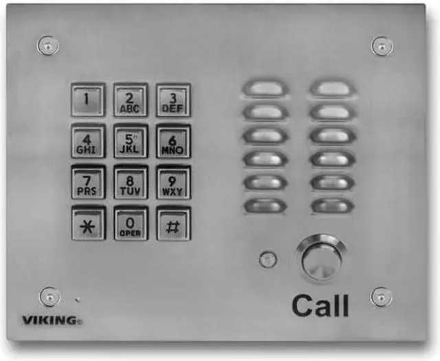 Alt view image 5 of 6 - Viking K-1700-3 Handsfree Phone with Key Pad - Stainless