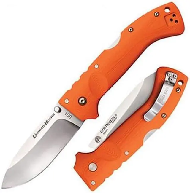 Alt view image 5 of 7 - COLDSTEEL 30URY Cold Steel Ultimate Hunter Folding Knife - Orange Handle