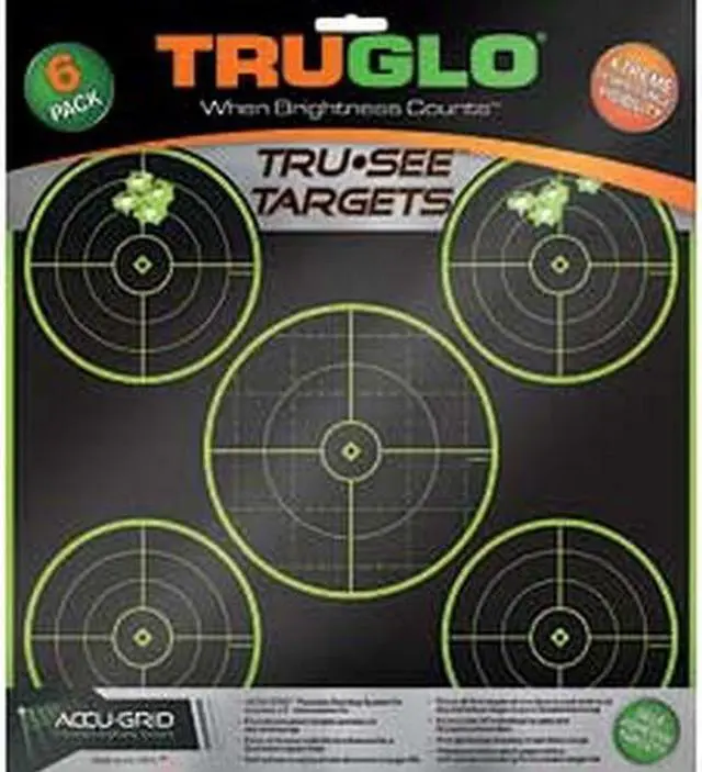 Main image of TRUGLO TG11A6 TRUGLO TRU-SEE REACTIVE TARGET 5 BULL 6-PACK