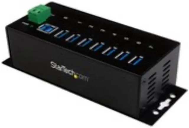 Main image of StarTech.com ST7300USBME 7 Port Industrial USB 3.0 Hub - with ESD Protection - Mountable - USB 3 Hub - USB Extender - Powered USB 3.0 Hub - USB Splitter