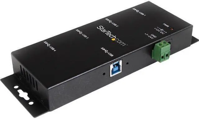 Alt view image 8 of 8 - StarTech.com ST4300USBM Mountable USB 3.0 hub - Industrial - Rugged - Black Metal - Bus Powered - USB 3 Hub - USB Extender - Powered USB 3.0 Hub