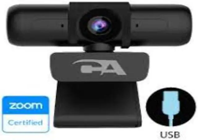 Main image of CA Essential Webcam 1080p 5MP - Zoom Certified USB Webcam, 5MP Super HD Webcam up 2592x1944 at 30fps, Autofocus & Light Correction, Dual Omnidirectional Microphones (WC-3000)