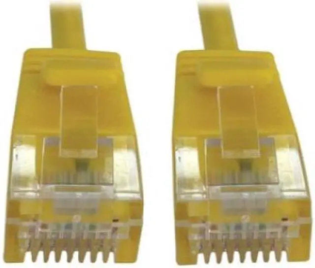 Main image of Tripp Lite Cat6a 10G Snagless Molded Slim UTP Ethernet Cable (RJ45 M/M),PoE, Yellow, 5 ft. (1.5 m) - 5 ft Category 6a Network Cable for Network Device, Server, Switch, Router, Hub, Printer, Computer,