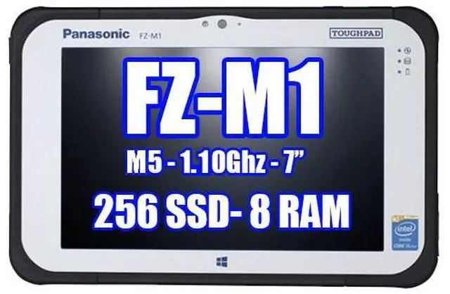 Main image of Panasonic Toughpad FZ-M1, m5 1.1Ghz, 4G LTE, 256GB SSD, 8GB Ram, Windows 10 Pro