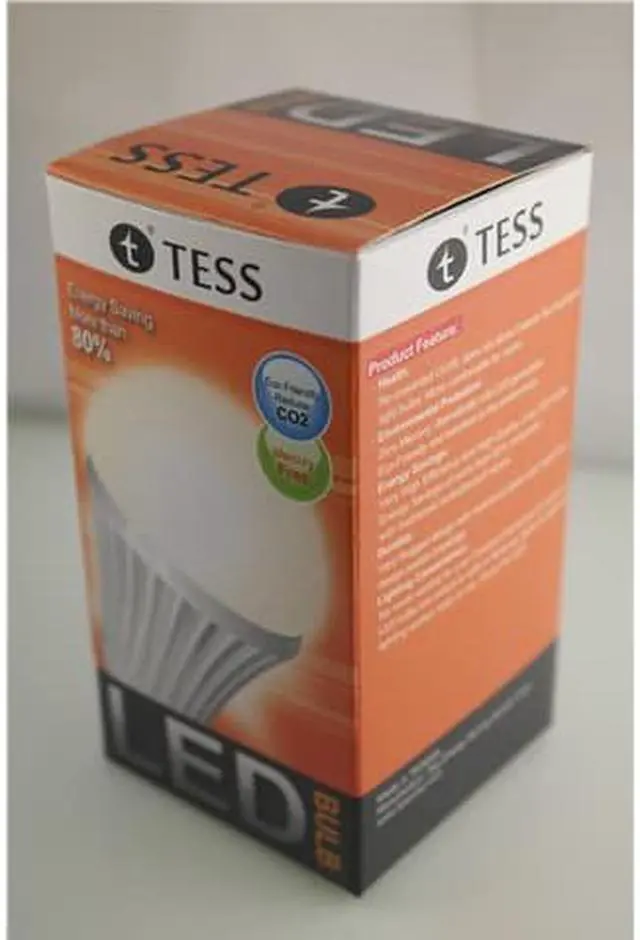 Main image of TESS LED Light Bulb 6W Warm White UL Certified E26 E27 A19 120V US Cree LED Chip Non-Dim 120 Beam Angle