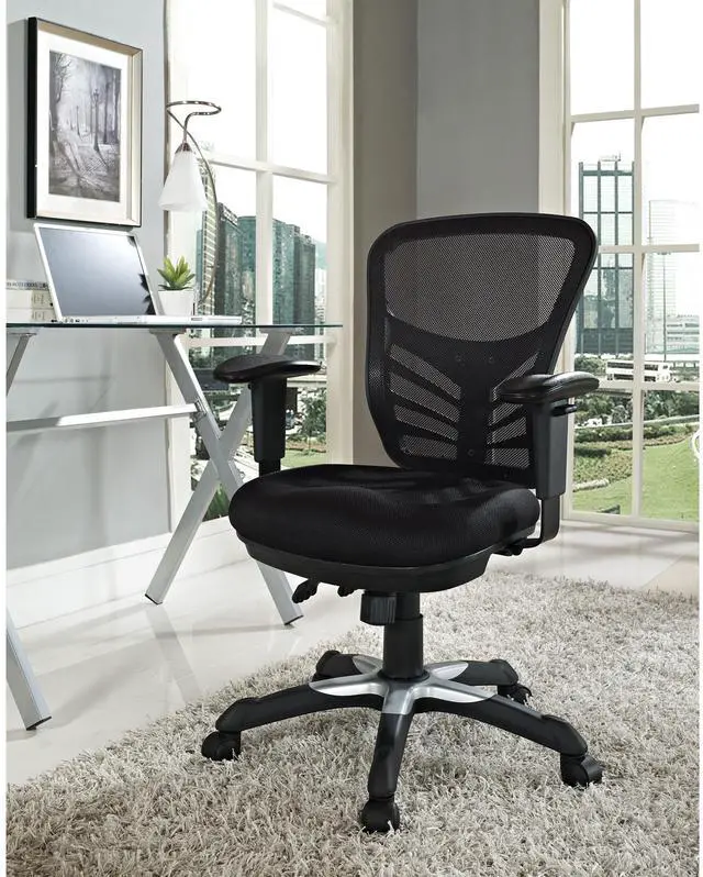 Alt view image 4 of 20 - Articulate Black Mesh Office Chair