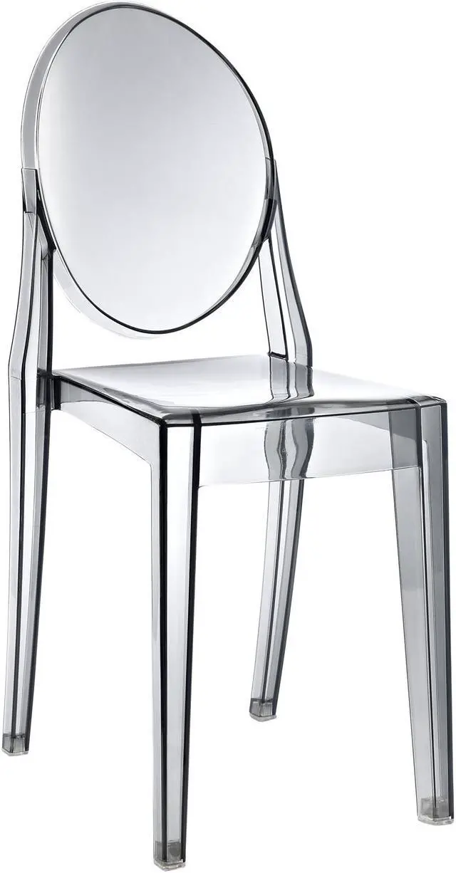 Main image of Philippe Starck Style Victoria Ghost Chair in Smoked Clear