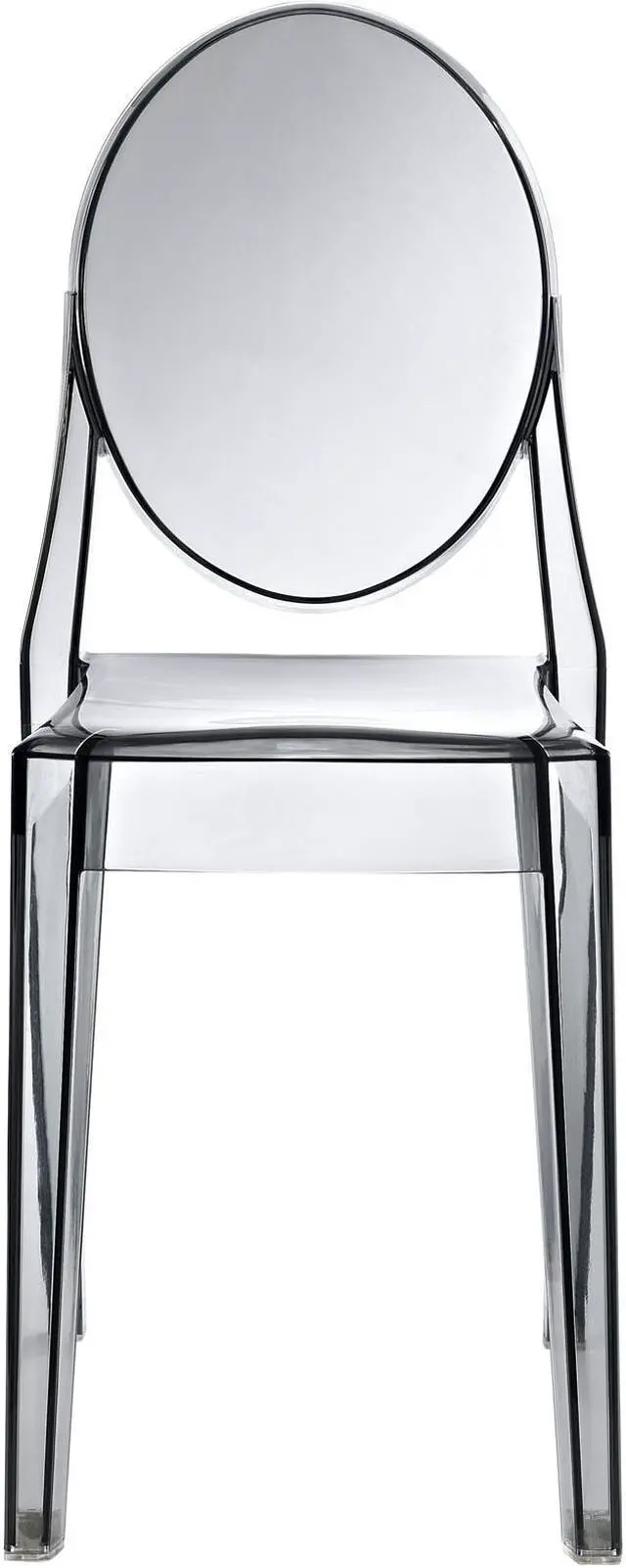 Alt view image 2 of 18 - Philippe Starck Style Victoria Ghost Chair in Smoked Clear