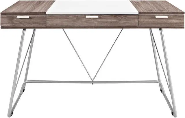 Alt view image 3 of 20 - LexMod Panel Office Desk in Birch