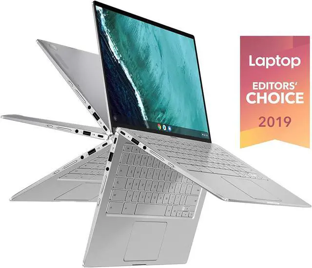 Alt view image 4 of 8 - Asus Chromebook Flip C434TA-DSM4T 14" Touchscreen 2 in 1 Chromebook - 1920 x 1080 - Core M m3-8100Y - 4 GB RAM - 64 GB Flash Memory - Spangle Silver, Black - Chrome OS - Intel UHD Graphics 615 - ...