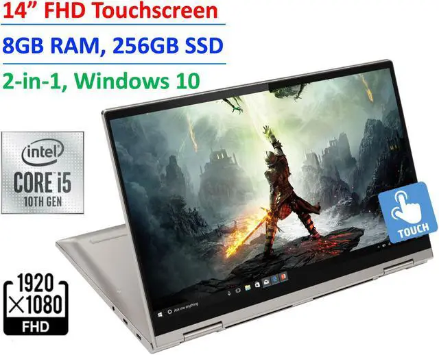 Alt view image 7 of 16 - Lenovo - Yoga C740 2-in-1 14" Touch-Screen Laptop - Intel Core i5 - 8GB Memory - 256GB Solid State Drive - Mica 81TC000JUS Tablet Notebook
