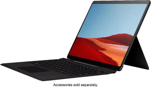 Alt view image 14 of 17 - Microsoft Surface Pro X 13" Microsoft SQ1 8GB RAM 128GB SSD WiFi + 4G LTE Matte Black - Microsoft SQ1 Processor - Laptop, tablet, or studio mode - Microsoft SQ1 Adreno 685 - Windows 10 Home - 13