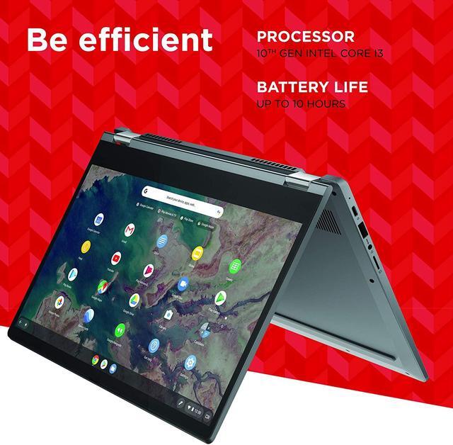 Alt view image 16 of 20 - Lenovo Chromebook Flex 5 13" Laptop, FHD (1920 x 1080) Touch Display, Intel Core i3-10110U Processor, 4GB DDR4 OnBoard RAM, 64GB SSD, Intel Integrated Graphics, Chrome OS, 82B80006UX, Graphite Grey