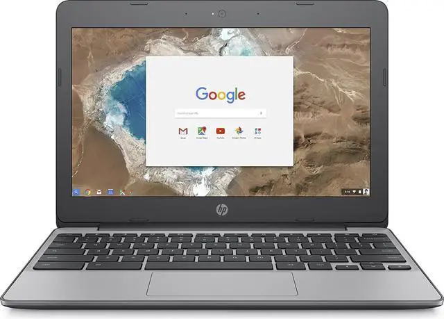 Alt view image 5 of 8 - HP 11.6-Inch Chromebook (Intel Dual-Core Celeron N3060, 1.6GHz, 2GB RAM, 16GB eMMC, HD Display (1366 x 768), HD Webcam, Bluetooth, HDMI, Chrome OS)