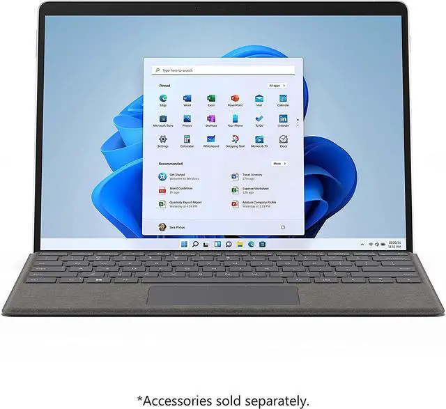 Alt view image 7 of 10 - Microsoft Surface Pro 8 Intel Core i7-1185G7 16GB Memory 256 GB SSD Intel Iris Xe Graphics 13.0" 10 point multi-touch 2880 x 1920 Detachable 2-in-1 Laptop Windows 11 Home EC1-00001