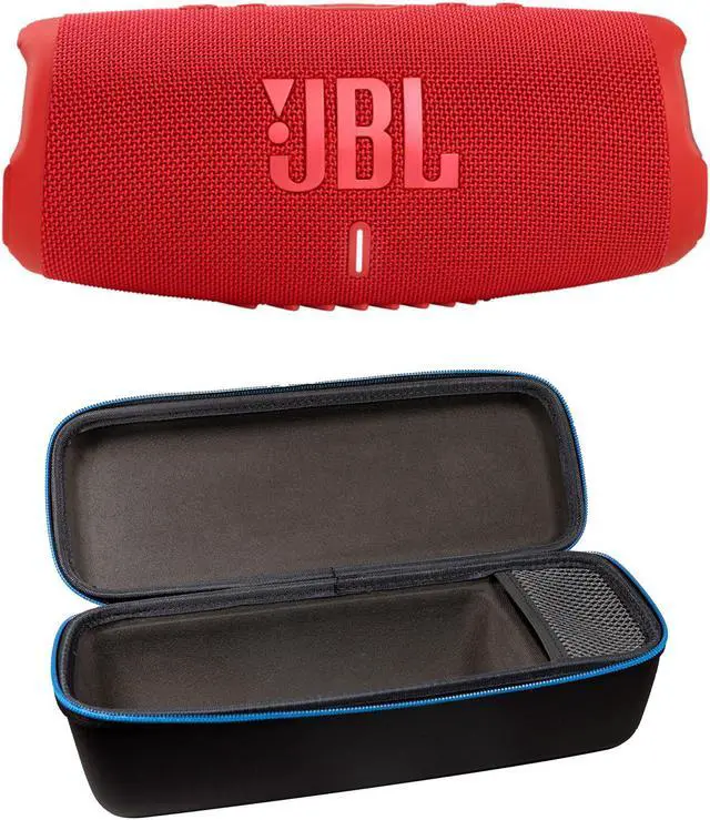 Main image of JBL Charge 5 Red Bluetooth Speaker & divvi Hardshell Case Kit