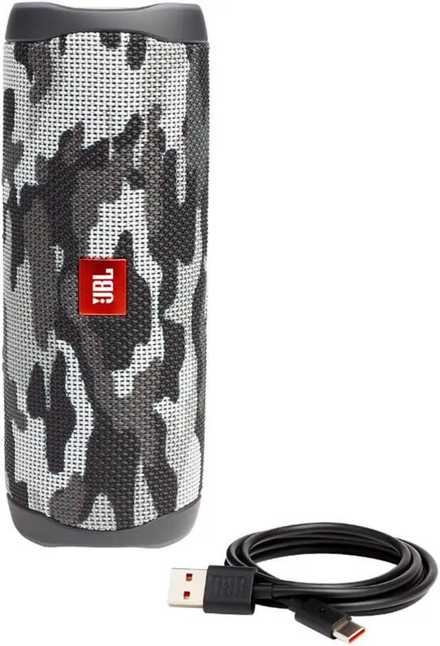 Alt view image 5 of 8 - JBL Flip 5 Black Camo Bluetooth Speaker w/divvi! Hardshell Case Kit
