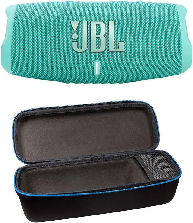 Main image of JBL Charge 5 Teal Bluetooth Speaker & divvi Hardshell Case Kit