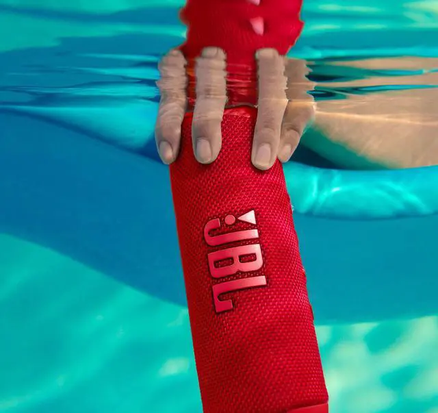 Alt view image 5 of 6 - JBL Flip 6 Red Portable Bluetooth Speaker and Divvi Case Kit