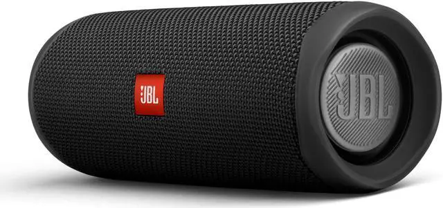 JBL Flip 5 Black Portable Bluetooth Speaker w/divvi