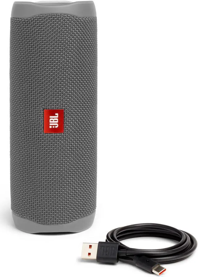 Alt view image 3 of 4 - JBL Flip 5 Gray Portable Bluetooth Speaker w/divvi! Hardshell Case
