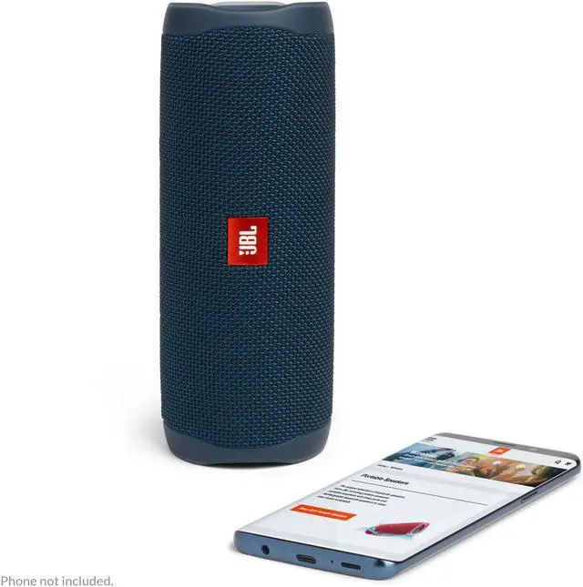 Alt view image 3 of 4 - JBL Flip 5 Blue Portable Bluetooth Speaker w/divvi! Hardshell Case