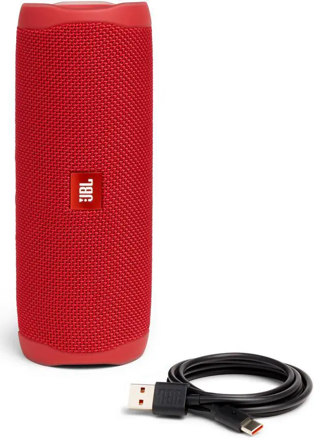 Alt view image 4 of 4 - JBL Flip 5 Red Portable Bluetooth Speaker w/divvi! Hardshell Case
