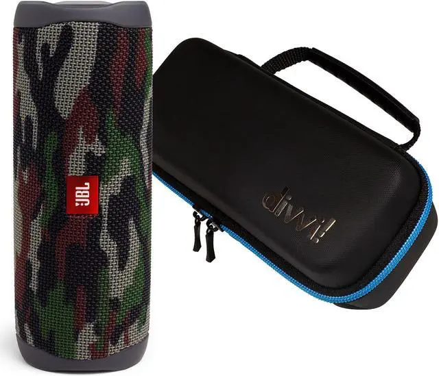 Main image of JBL Flip 5 Camoflage Portable Bluetooth Speaker w/divvi! Hardshell Case