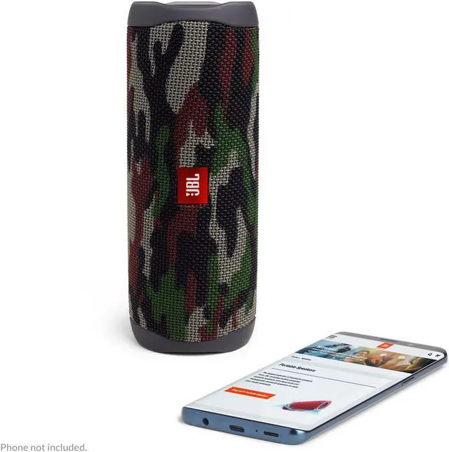 Alt view image 3 of 4 - JBL Flip 5 Camoflage Portable Bluetooth Speaker w/divvi! Hardshell Case