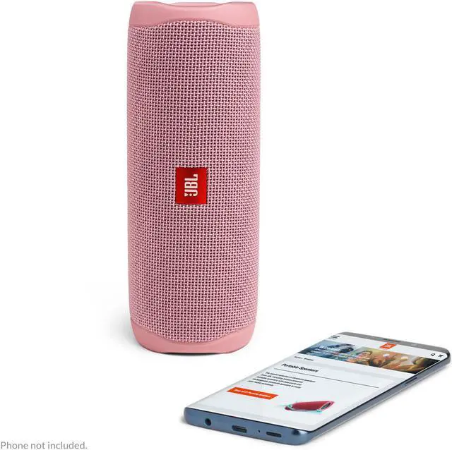 Alt view image 2 of 13 - JBL Flip 5 Portable Waterproof Bluetooth Speakers - Pair (Pink)