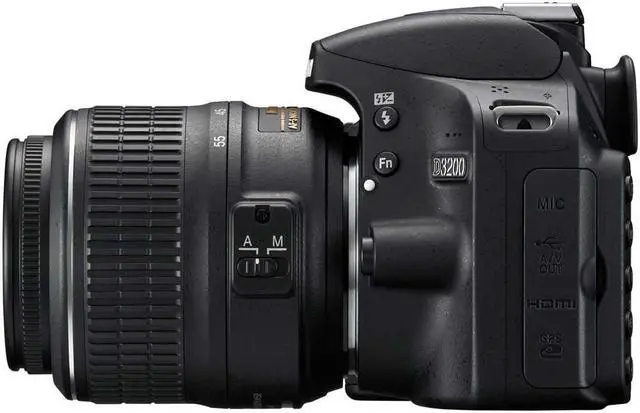 Alt view image 9 of 9 - Nikon D3200 DSLR Camera with 18-55mm and 55-200mm Lenses (Black)