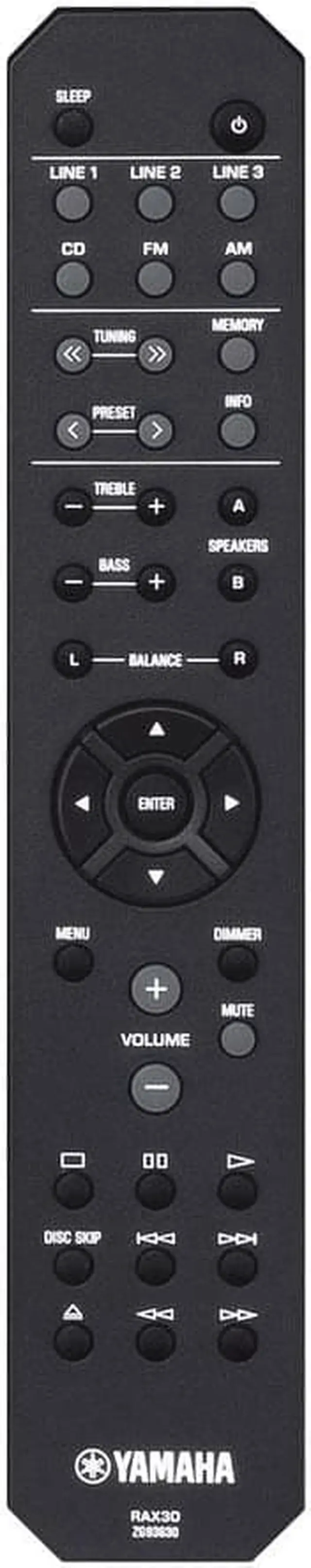 Alt view image 4 of 5 - Yamaha R-S201 Natural Sound Stereo Receiver (Black)