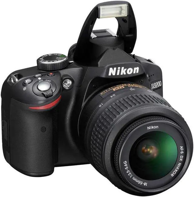 Alt view image 6 of 9 - Nikon D3200 DSLR Camera with 18-55mm and 55-200mm Lenses (Black)