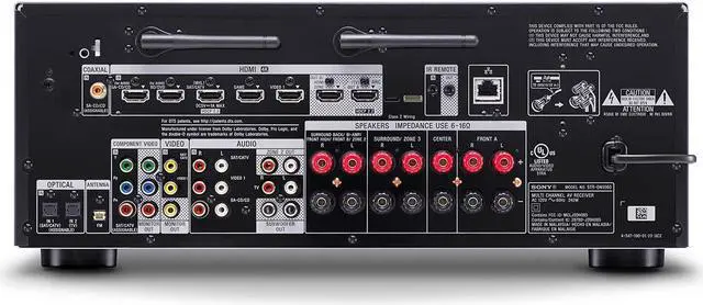 Alt view image 6 of 6 - Sony STRDN1060 7.2 Channel Hi-Res Wifi Network AV Receiver (Black)