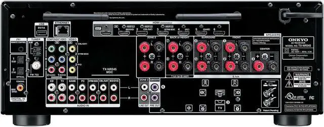Alt view image 6 of 12 - Onkyo TX-NR545 7.2 Network Ch A/V Receiver with Wi-Fi & Bluetooth