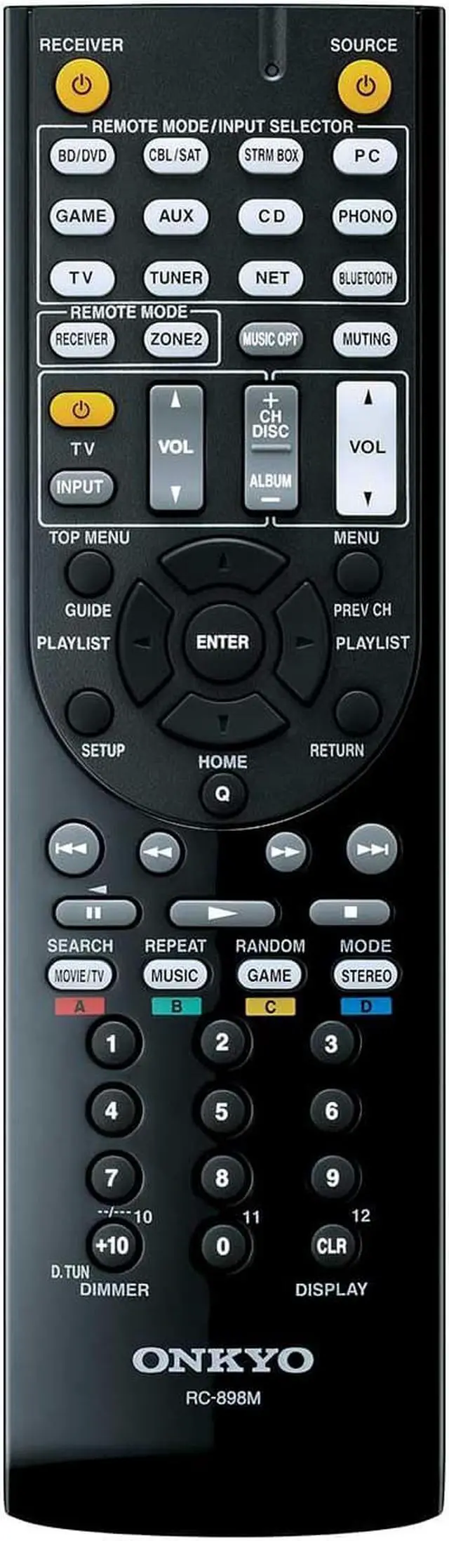 Alt view image 5 of 12 - Onkyo TX-NR545 7.2 Network Ch A/V Receiver with Wi-Fi & Bluetooth