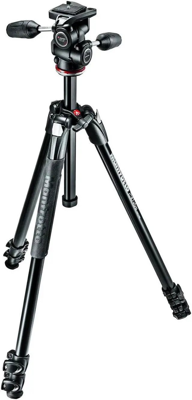 Alt view image 7 of 14 - Manfrotto 290 Xtra 3-Section Aluminum Tripod with 804 3-Way Pan and Tilt Head