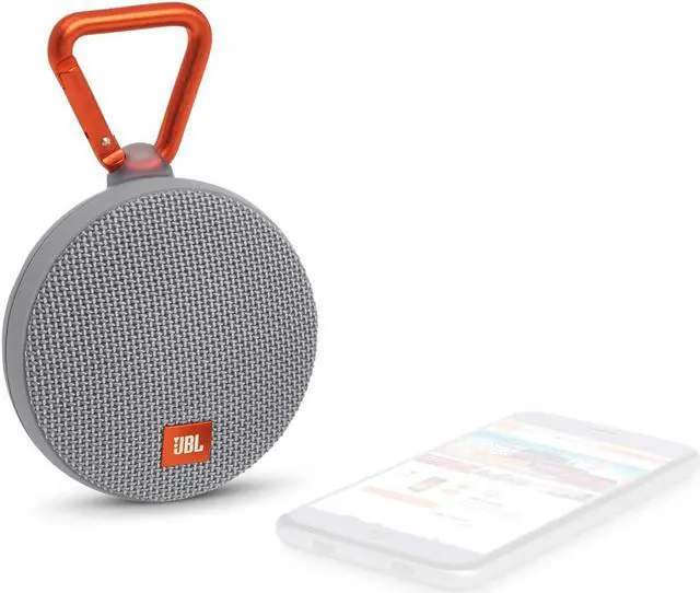 Alt view image 2 of 16 - JBL Clip 2 Waterproof Portable Bluetooth Speaker CLIP2GRAY (Gray)