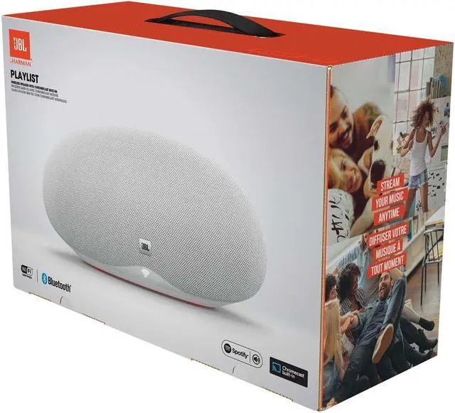 Alt view image 3 of 13 - JBL Playlist Wireless Speaker with Chromecast Built-in (White)