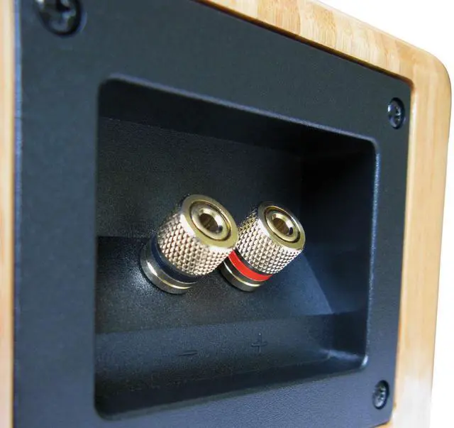 Alt view image 6 of 17 - Audioengine P4 Premium Passive Bookshelf Speakers - Pair (Bamboo)