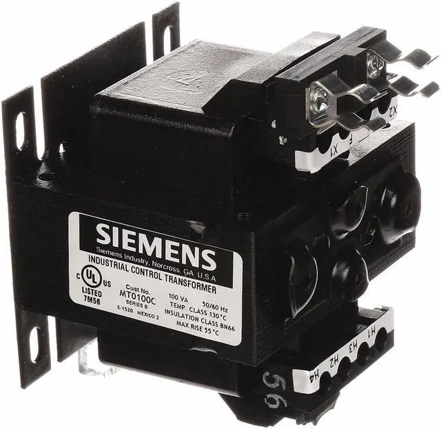 Main image of SIEMENS MT0100C Control Transformer, 100 VA, 24V AC, 120/240V AC