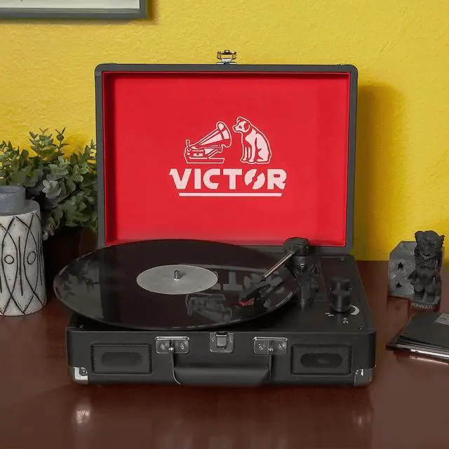 Alt view image 6 of 7 - Victor Metro Dual BT Suitcase Turntable - Black