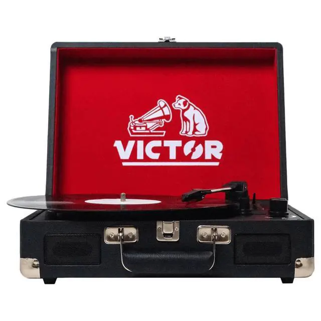 Alt view image 7 of 7 - Victor Metro Dual BT Suitcase Turntable - Black
