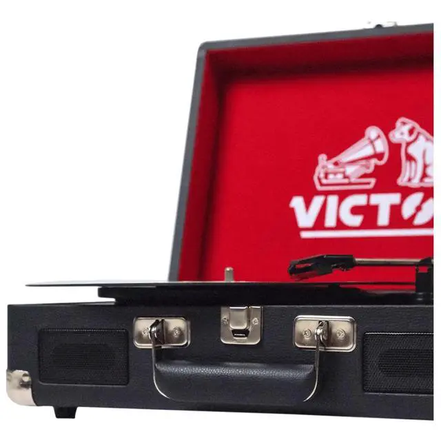 Alt view image 4 of 7 - Victor Metro Dual BT Suitcase Turntable - Black